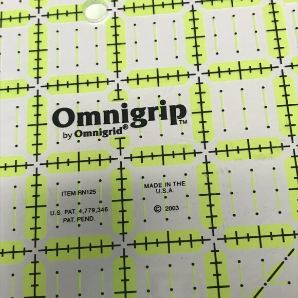 Non-Slip Square Quilting Ruler - 12.5" x 12.5" - Picture 3 of 3